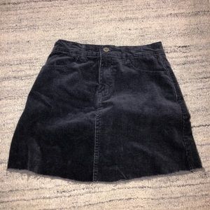 Brandy Melville velvet navy skirt